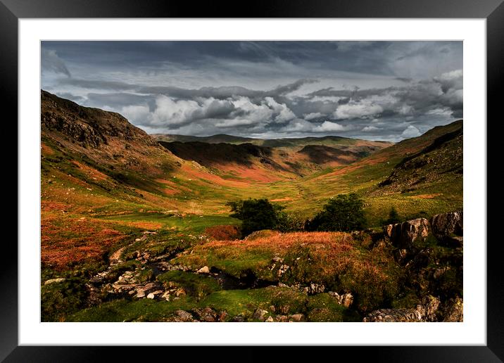Far Easdale Valley and Gill, Grasmere, Cumbria Framed Mounted Print by Maggie McCall