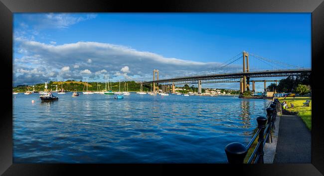 Tamar Bridge, Saltash, Cornwall Framed Print by Maggie McCall