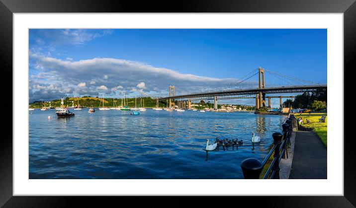 Tamar Bridge, Saltash, Cornwall Framed Mounted Print by Maggie McCall