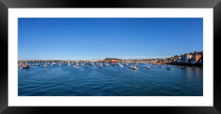 Falmouth Harbour and Docks. Framed Mounted Print by Maggie McCall