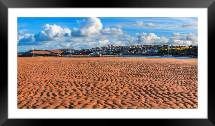 Padstow, across the Camel Estuary from Rock Beach Framed Mounted Print by Maggie McCall