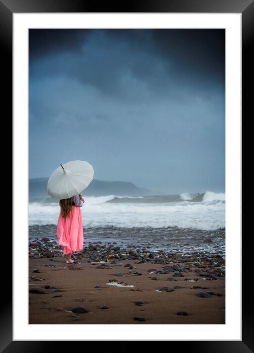 Stormy Seas, Widemouth, Cornwall Framed Mounted Print by Maggie McCall