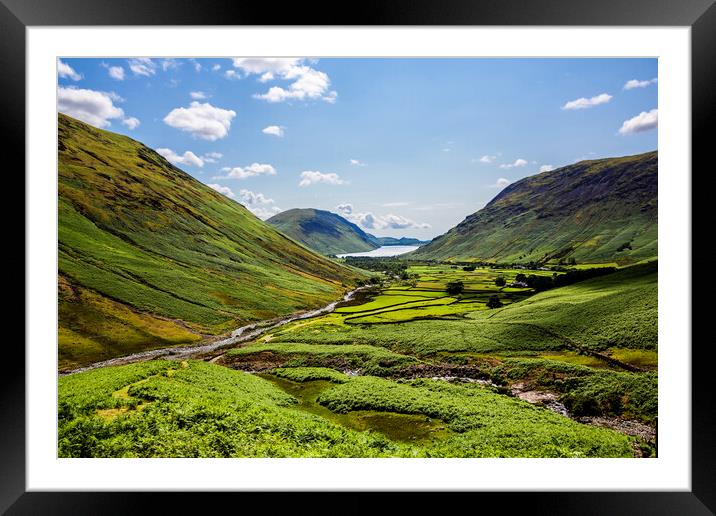 Wast Water and Wasdale Head  Cumbria Framed Mounted Print by Maggie McCall