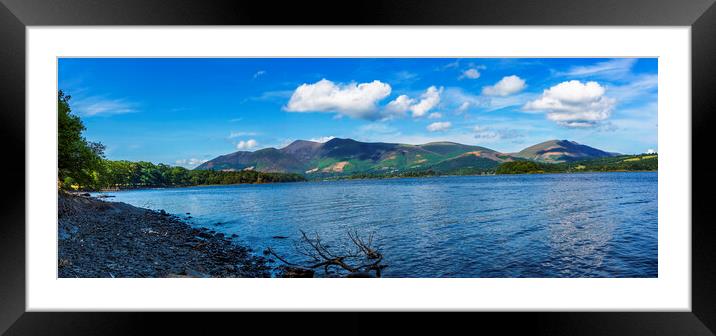 Skiddaw across Derwent Water, Cumbria Framed Mounted Print by Maggie McCall