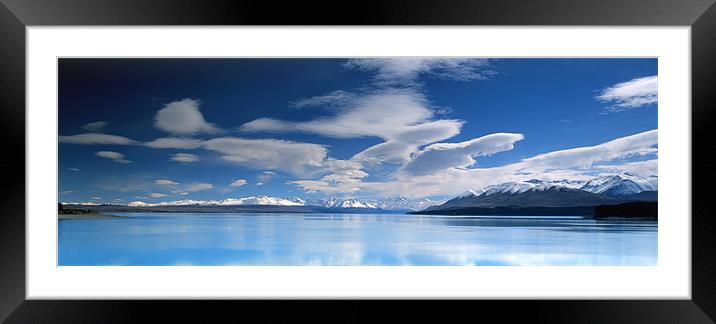 Lake Pukaki NZ Framed Mounted Print by Maggie McCall