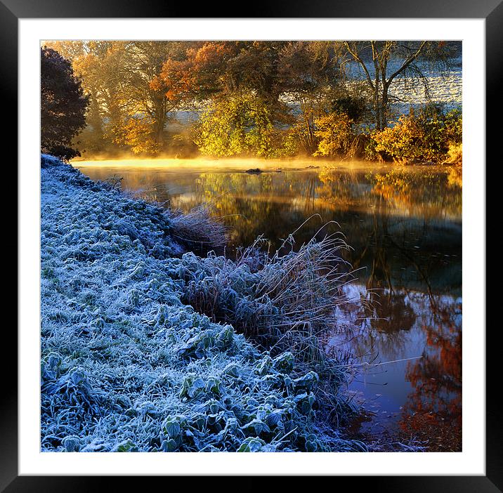 Frosty Tamar, Devon, UK Framed Mounted Print by Maggie McCall