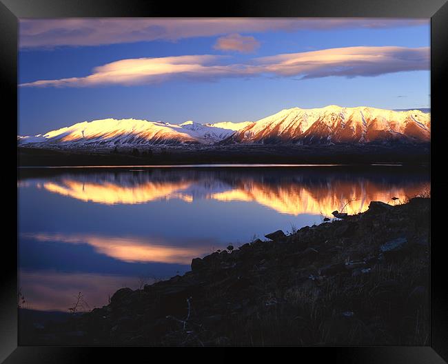 Lake cGregor, NZ Framed Print by Maggie McCall