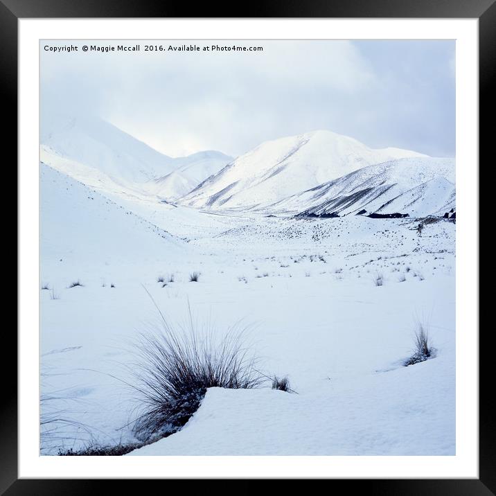 Lindis Pass, South Island, New Zealand Framed Mounted Print by Maggie McCall