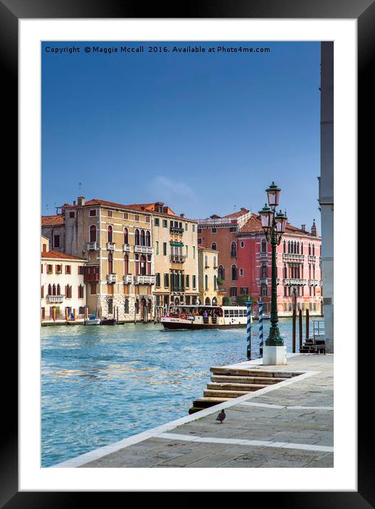 Water Taxi, Grand Canal, Venice Framed Mounted Print by Maggie McCall