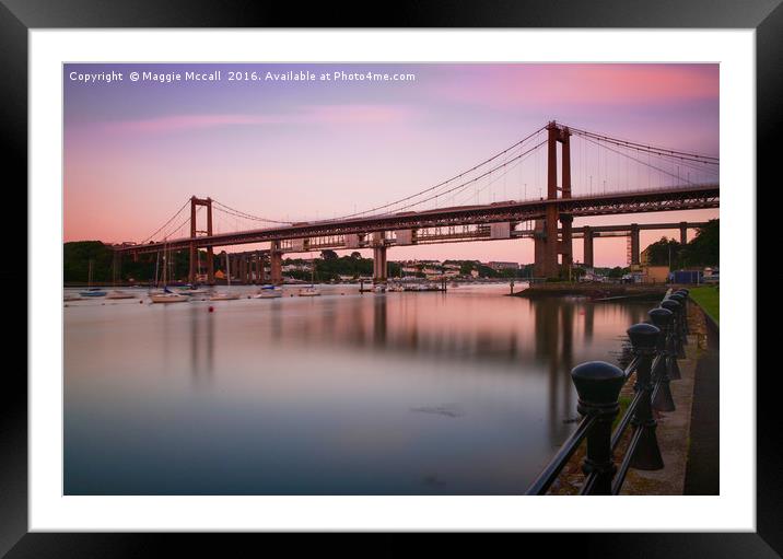 Tamar Bridge, Saltash, Cornwall Framed Mounted Print by Maggie McCall