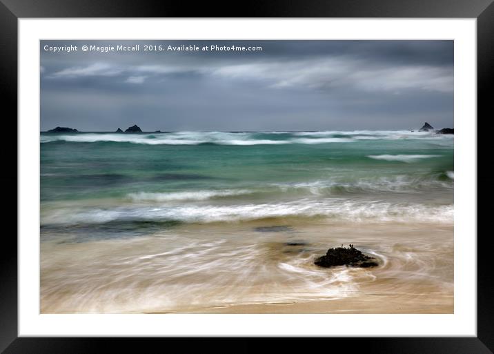 Treyarnon Bay, Padstow, Cornwall Framed Mounted Print by Maggie McCall