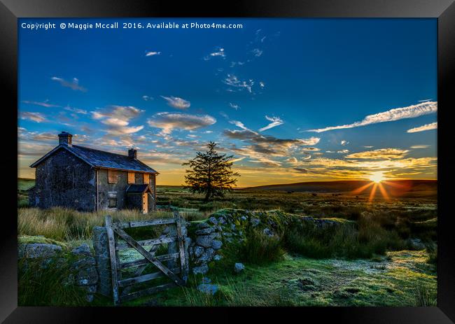 Nun's Cross, Dartmoor. Devon Framed Print by Maggie McCall