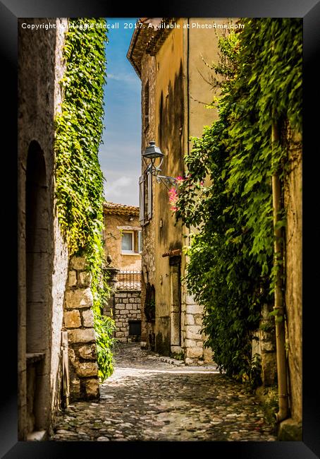 An Alley In Saint Paul de Vence, South of France. Framed Print by Maggie McCall
