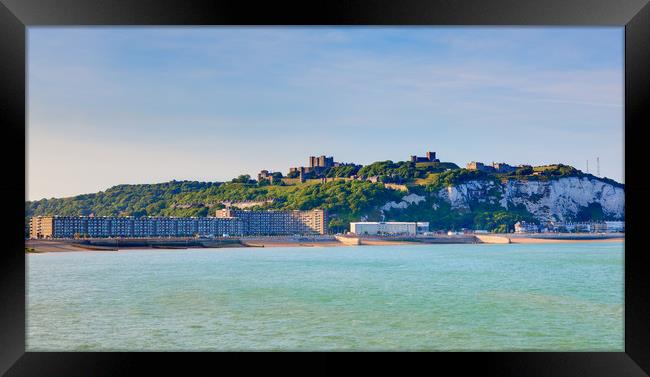 The Dover Beach from the Prince of Wales Pier Framed Print by Maggie McCall