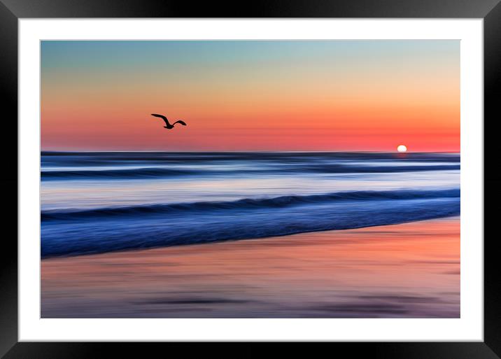 Sunset Widemouth Bay, Cornwall Framed Mounted Print by Maggie McCall