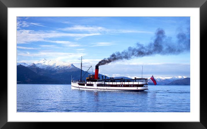 Earnslaw Wakatipu New Zealand Framed Mounted Print by Maggie McCall