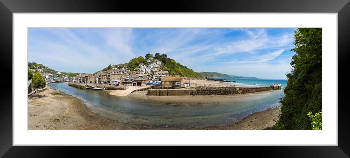 East Looe Panoramic from West Looe Framed Mounted Print by Maggie McCall