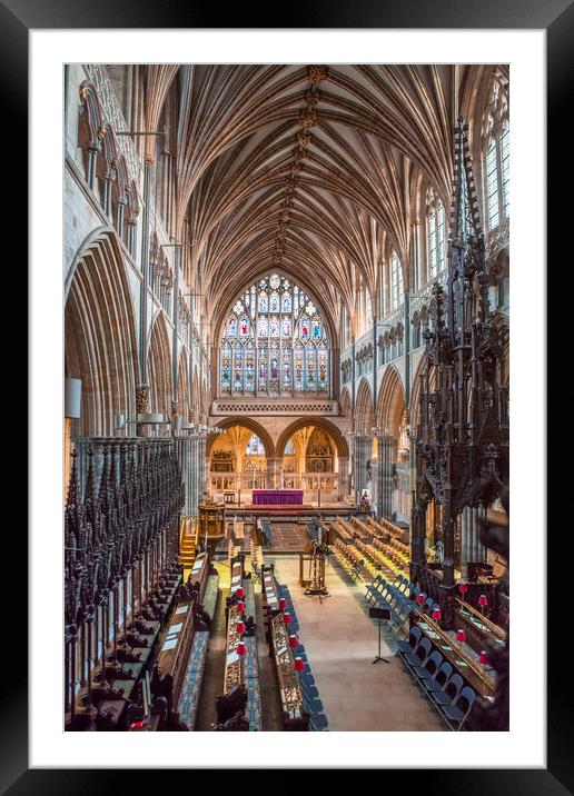 The Choir Benches in St Peter's Cathedral Framed Mounted Print by Maggie McCall
