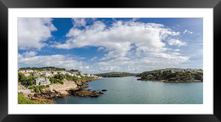 Fowey and Polruan  from St Catherine's Castle, Framed Mounted Print by Maggie McCall