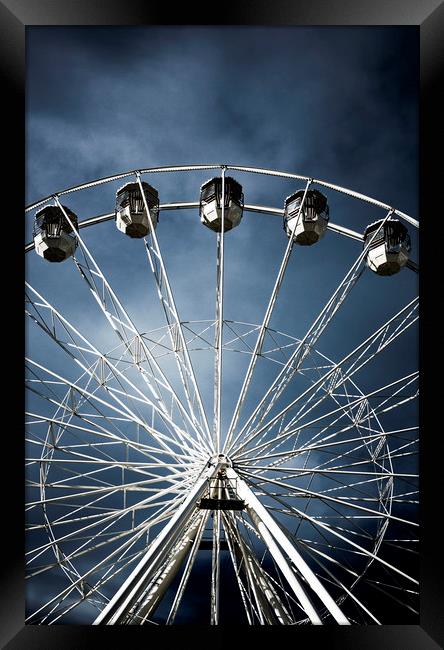 Ferris  Big wheel, Bournemouth.UK Framed Print by Maggie McCall