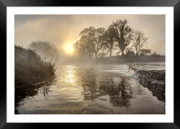 Sunrise on a winters Day on the Tamar River Framed Mounted Print by Maggie McCall