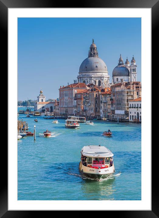 Church of the Salute, the Grand Canal, Venice. Framed Mounted Print by Maggie McCall