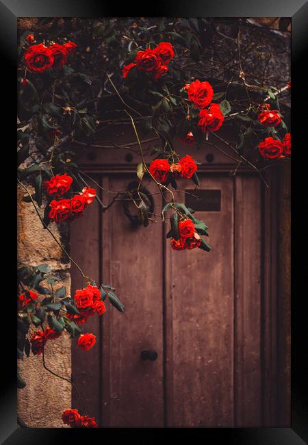 Rustic French doorway Valbonne France Framed Print by Maggie McCall