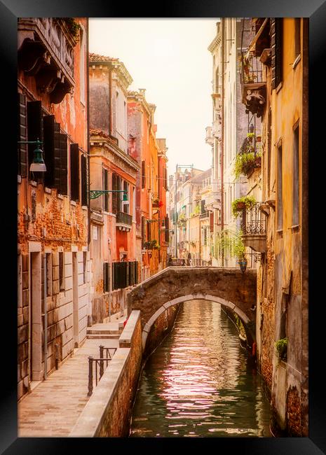 Venice Canal Framed Print by Maggie McCall