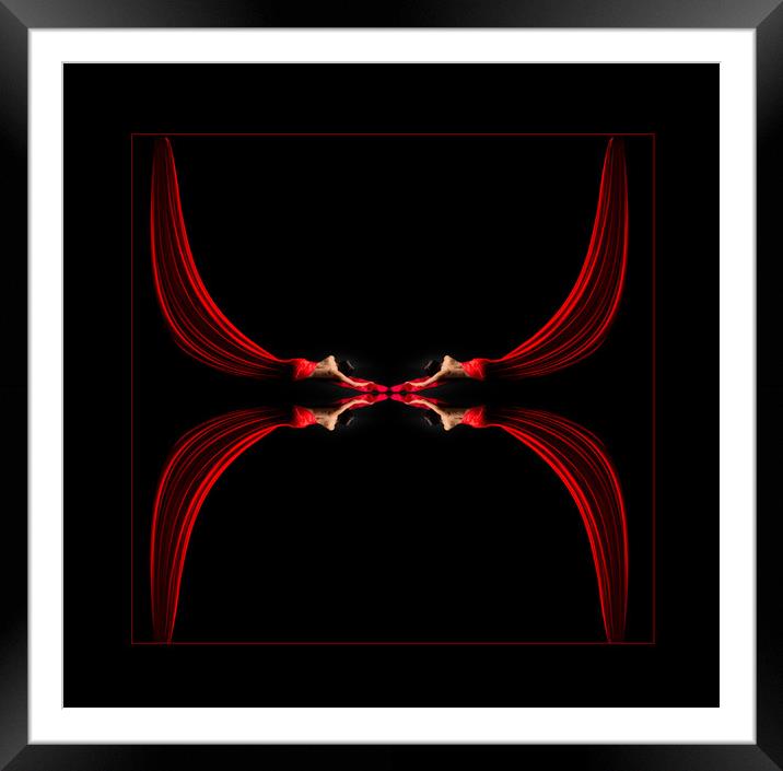 Red Kaleidoscope  Framed Mounted Print by Maggie McCall