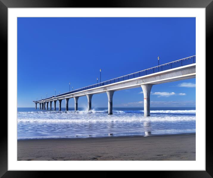 New Brighton Pier, Christchuch, New Zealand Framed Mounted Print by Maggie McCall