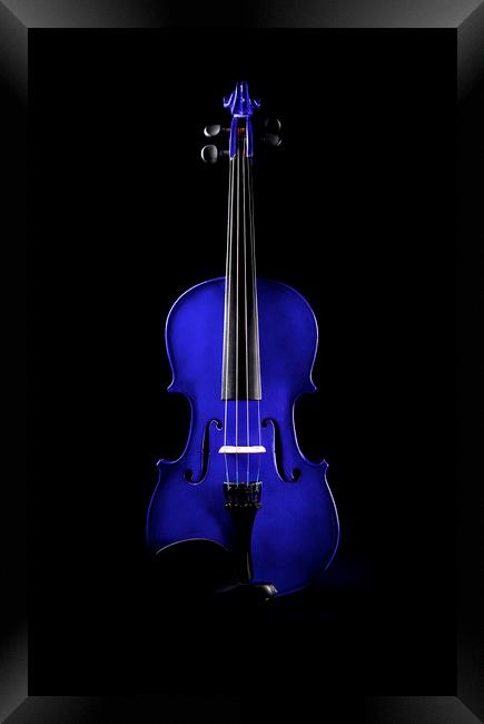 Violet Blue Violin Framed Print by Maggie McCall