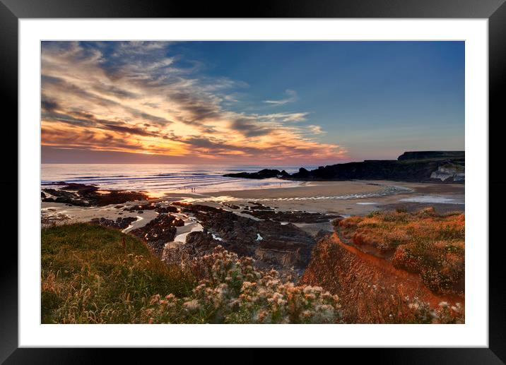 Crooklets Beach, Bude, Cornwall Framed Mounted Print by Maggie McCall