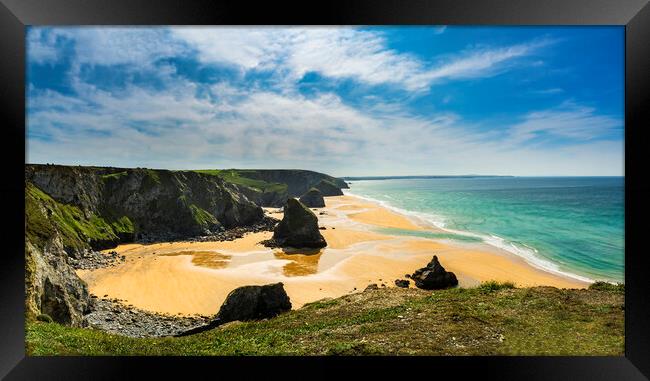 Bedruthan Steps 2 Framed Print by Maggie McCall
