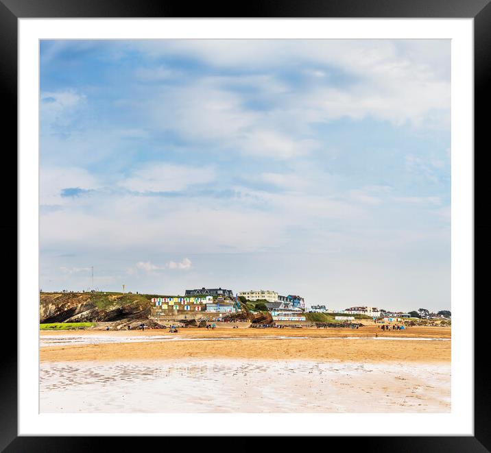  Bude from Summerleaze Beach, Cornwall Framed Mounted Print by Maggie McCall