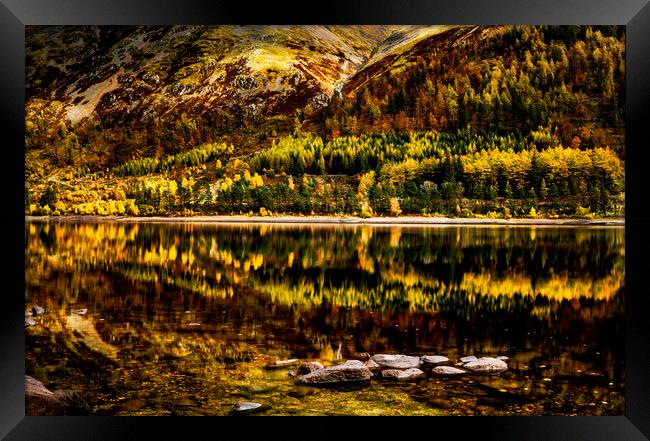 Thirlmere reflections, Cumbria, UK. Framed Print by Maggie McCall