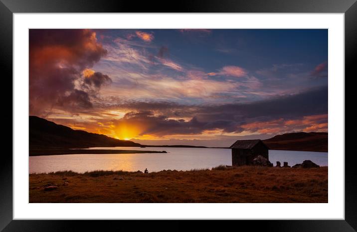 Devoke Water  Sunset, Cumbria Framed Mounted Print by Maggie McCall