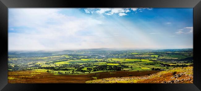 Tavistock and Environs from Cox Tor, Dartmoor Framed Print by Maggie McCall