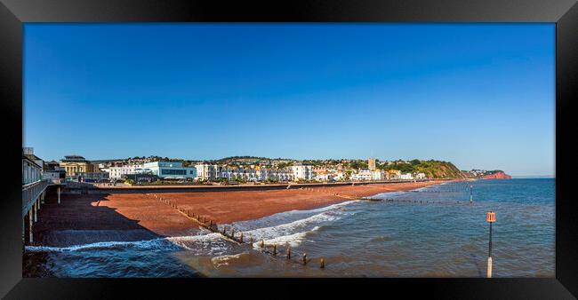 Teignmouth Seafront from the Pier Framed Print by Maggie McCall