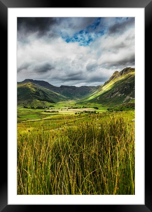 Rossette Pike and Great End, Lake district, Englan Framed Mounted Print by Maggie McCall