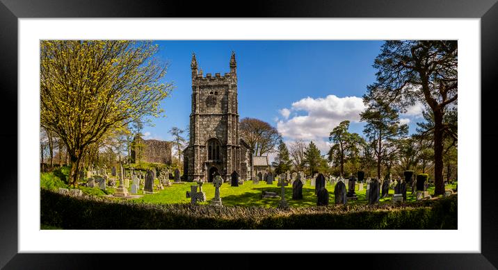 St Petroc Church in Lydford, Devon Framed Mounted Print by Maggie McCall