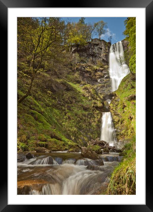 WATERFALL ( PISTYLL RHAEADR) Framed Mounted Print by raymond mcbride