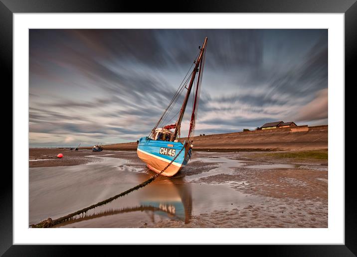 MEOLS BEACH(After Sunset) Framed Mounted Print by raymond mcbride