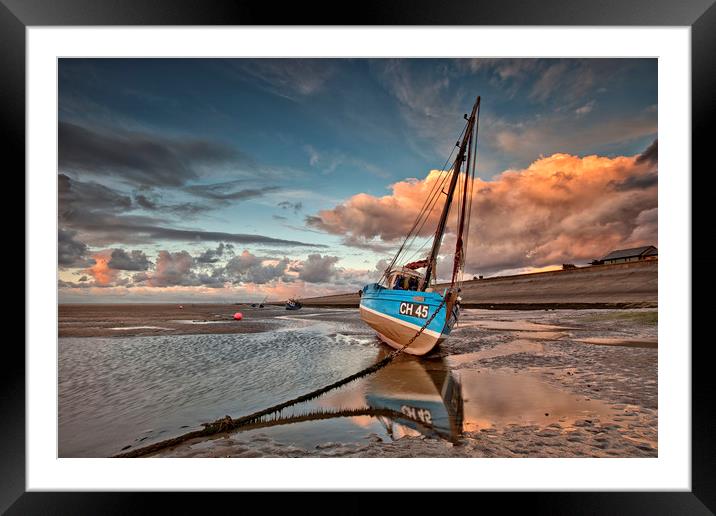 DRAMATIC SKY ( On the shore) Framed Mounted Print by raymond mcbride
