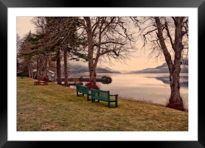LOCH NESS (View from the abbey lawn) Framed Mounted Print by raymond mcbride