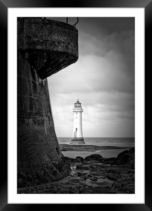 Perch Rock (Fort&Lighthouse) Framed Mounted Print by raymond mcbride