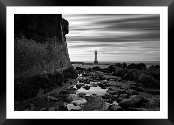 Perch Rock (Different Take) Framed Mounted Print by raymond mcbride