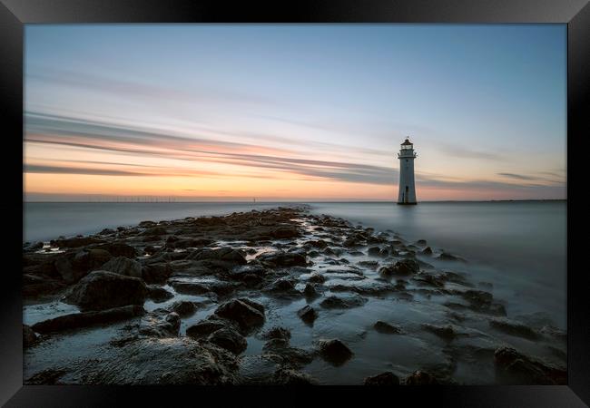 Fort Perch Rock Lighthouse Framed Print by raymond mcbride