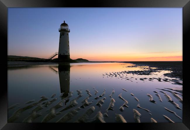 Point of Ayr Lighthouse Framed Print by raymond mcbride