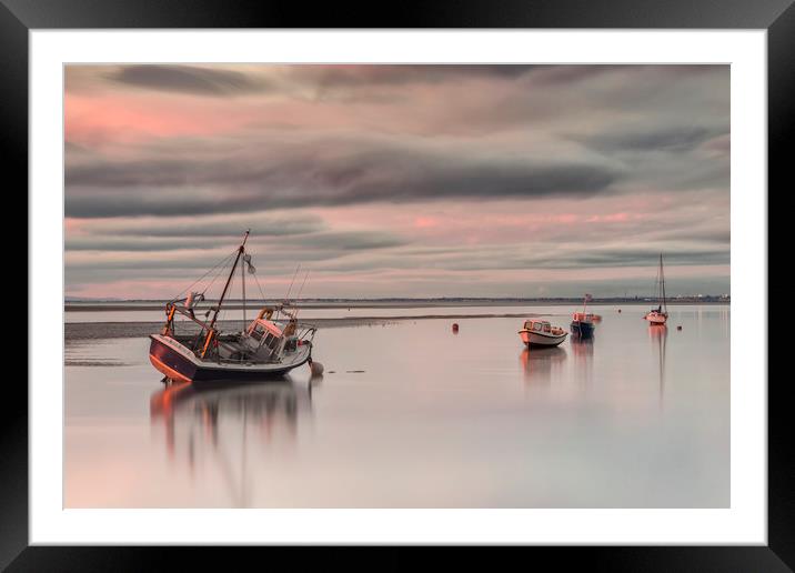  "Boats on a Low Tide" Framed Mounted Print by raymond mcbride