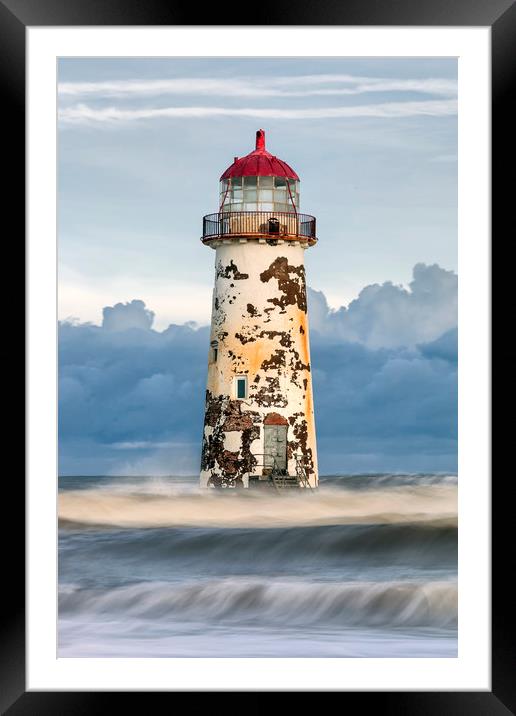 "Talacre Lighthouse" Framed Mounted Print by raymond mcbride